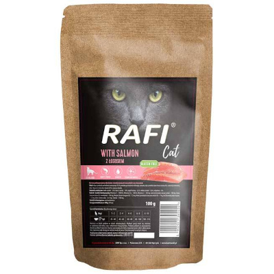 Rafi Cat Sterilised Dry Cat Food with Salmon, 100 g
