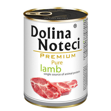 Dolina Noteci s Premium Pure Wet Dog Food for Dogs with Allergies, Rich in Lamb, 400 g Can