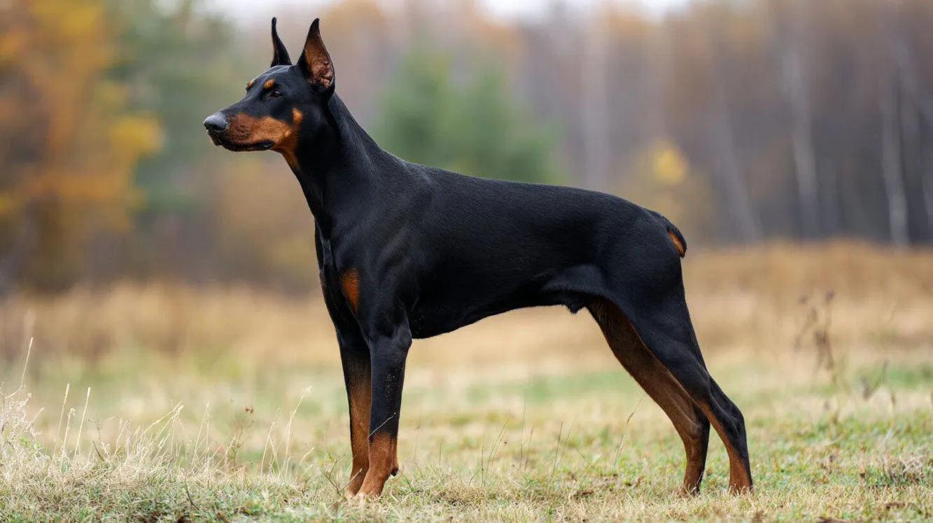 The Doberman – an elegant guard dog with a big heart.Breed description, temperament, health issues, and nutrition