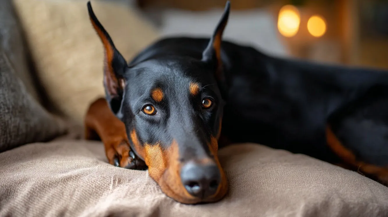 The Doberman – an elegant guard dog with a big heart.Breed description, temperament, health issues, and nutrition