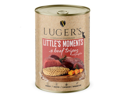 Luger's Little's Moments Wet Dog Food for Small Breeds with Beef Tripe and Pumpkin, 400 g