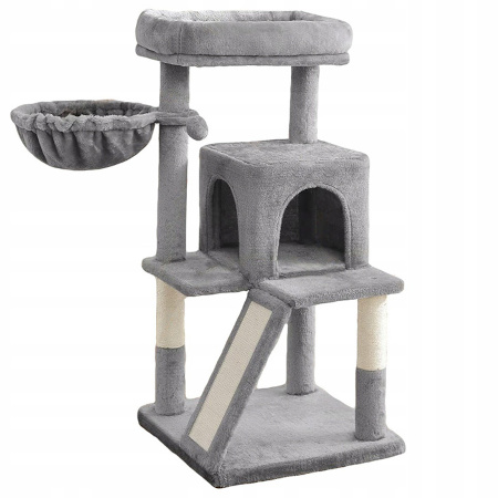 Gaczoo Cat Scratcher, Light Gray, 50 x 50 x 96 cm