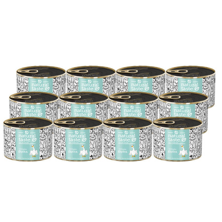 Natural Taste Niewąska Gąska Wet Cat Food – Goose Flavor, 12-pack (185 g each)