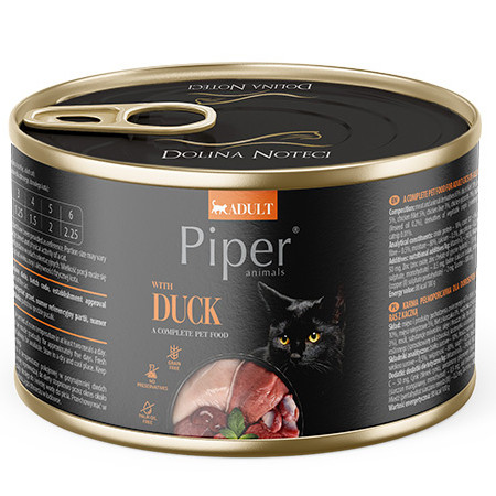 Piper Animals Wet Cat Food with Duck, 185 g