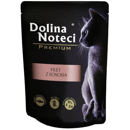 Dolina Noteci Premium Wet Cat Food with Salmon Fillet, 85 g