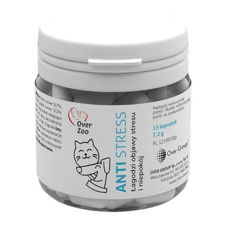 Over Zoo Anti Stress: a supplement to relieve stress symptoms in animals (15 capsules)