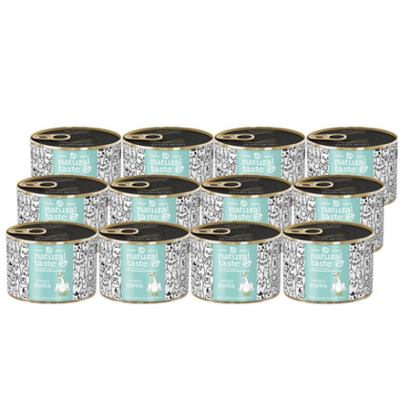 Natural Taste Niewąska Gąska Wet Cat Food – Goose Flavor, 12-pack (185 g each)
