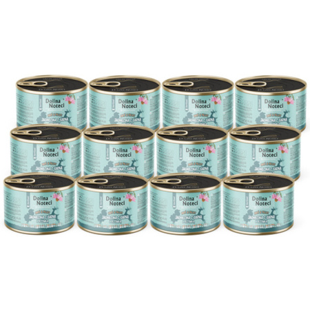 Wet cat food for neutered cats: lamb with venison and echinacea— Dolina Noteci 's Superfood Pâté & Fillet set (12 x 185 g)