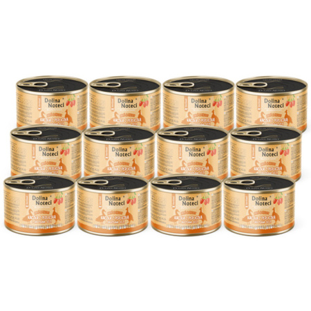 Dolina Noteci: Superfood Pâté & Fillet Set (12 x 185 g) – Wet Cat Food for Spayed Cats (Duck with Guinea Fowl and Goji Berries)