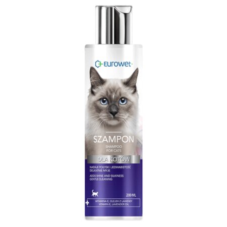 Eurowet Cat Shampoo for Shine and Silkiness, 200 ml