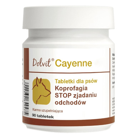 Dolvit Cayenne Dog Dietary Supplement: Stop Coprophagia (Fecal Eating) – 90 Tablets