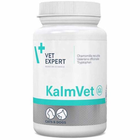 VetExpert KalmVet Dietary Supplement for Dogs and Cats to Reduce Stress Symptoms, 60 Tablets