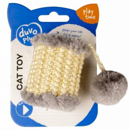 Duvo+ Cat Toy: Sisal Roll + Pom-Pom
