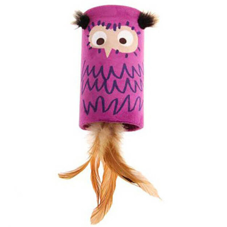 GiGwi MELODY Chaser Owl Musical Tube Cat Toy