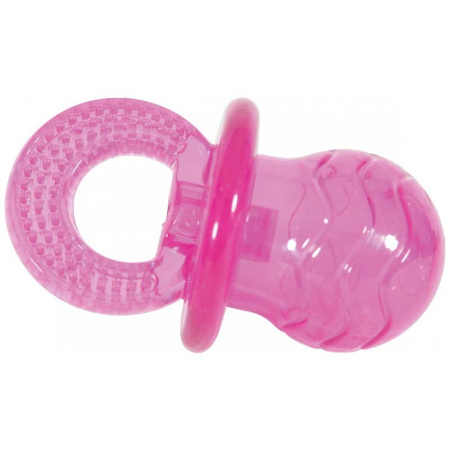 Zolux TPR POP Pink Pacifier Dog Chew Toy, 10 cm