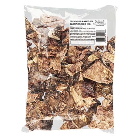 Natural treat: lamb lung chew for dogs and cats, 500 g