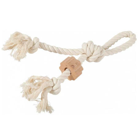Zolux Wild Rope Toy with Handle and Wooden Disc