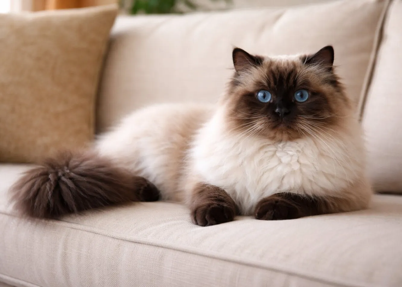 What is the Himalayan cat's temperament, and how should you care for it?