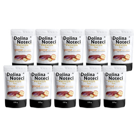 Dolina Noteci Premium Pure Wet Dog Food for Dogs with Allergies—Rich in Goose and Apple, Set of 10 x 150 g