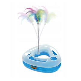 Hilton Push and Play Interactive Cat Toy with Feathers
