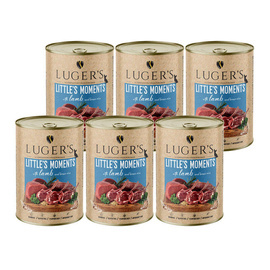 Luger's Little's Moments Wet Dog Food for Small Breeds with Lamb and Brown Rice, 6 x 400 g Set