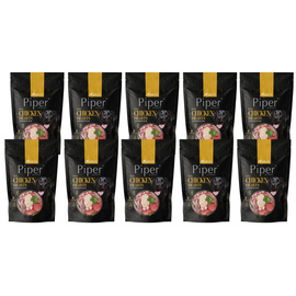 Piper Animals Wet Dog Food with Chicken Hearts and Spinach, 10 x 500 g Set