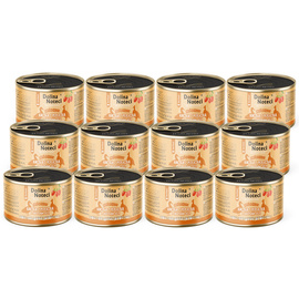 Wet cat food for spayed cats: duck with guinea fowl and goji berries Dolina Noteci Superfood Pâté & Filet, 12-pack (185 g each)
