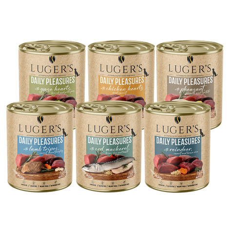 ARCHIWUM Karma mokra dla psa Luger's Daily Pleasures z cielęciną i marchewką zestaw 6 x 800 g