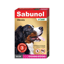 Sabunol Pink Decorative Flea and Tick Collar for Dogs, 50 cm