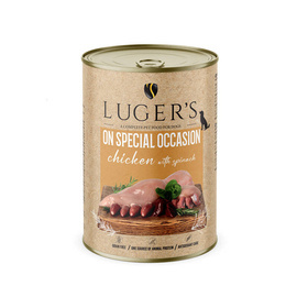 Luger's On Special Occasion Wet Dog Food: Chicken with Spinach, 400 g