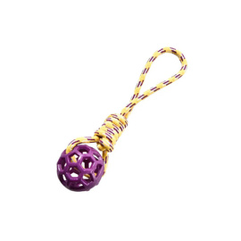 BUBA Puppy Toy: Openwork TPR Ball on a String