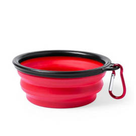 Foldable dog bowl with the Dolina Noteci logo