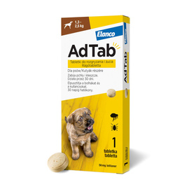 Elanco AdTab Flea and Tick Tablet for Dogs Weighing 1.3–2.5 kg