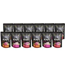MIX Rafi Cat Adult Mix Wet Cat Food, 12 x 100 g