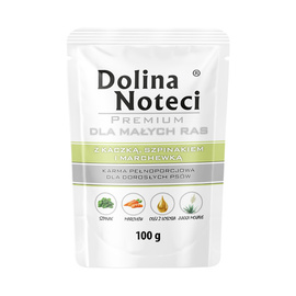 Mokra karma dla psów małych ras Dolina Noteci Premium z królikiem, fasolka i ryżem brązowym puszka 185 g