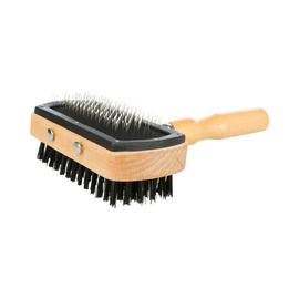 Trixie Double-Sided Wooden Dog and Cat Brush, 10 x 18 cm