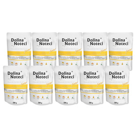 Dolina Noteci Premium Wet Dog Food for Junior Small Breeds, Rich in Chicken Stomachs with Veal Liver, Set of 10 x 100 g
