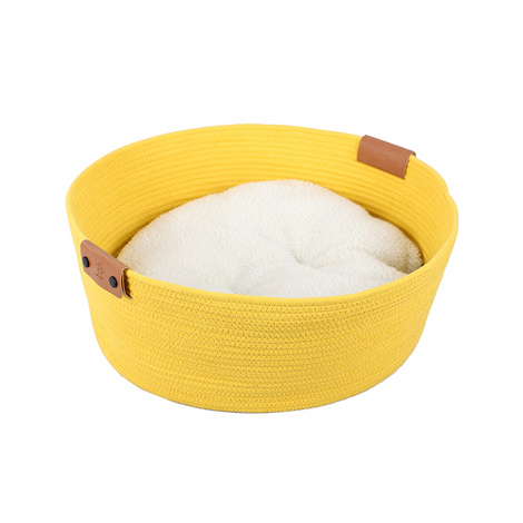 D&D Cat Bed Basket, Yellow