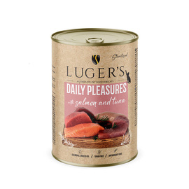 Luger's Daily Pleasures Sterilised Wet Cat Food with Salmon and Tuna, 400 g