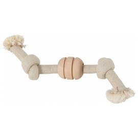 Zolux Wild Mix Rope Toy with 2 Knots and a Wooden Disc