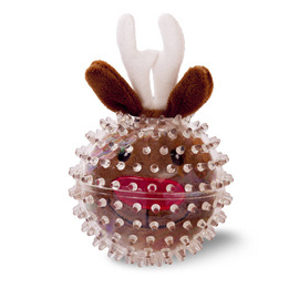 Hilton X-Mas Mascot in a Ball—Christmas Toy for Dogs: Small Reindeer