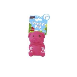 Cooper &amp; Pals Squeaky Rubber Dog Toy - Pink Pig, 10 cm