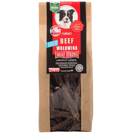 Milord Dog Treats – Beef Strips, 150 g