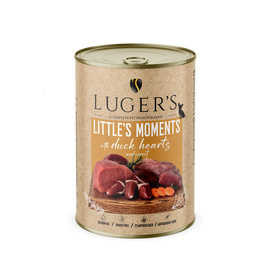 Luger's Little's Moments Wet Dog Food for Small Breeds with Duck Hearts and Carrots, 400 g