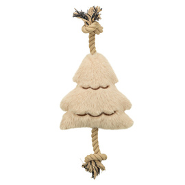 Trixie Xmas Plush Christmas Toy for Dogs: Christmas Tree with String, 38 cm