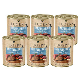 Luger's Daily Pleasures Wet Dog Food with Lamb Stomachs, Carrots, and Parsley—6 x 800 g Set