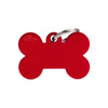 Large Red Bone-Shaped Engraved ID Tag for Dogs and Cats