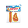 Squeaky dog toy - steak and hot dog