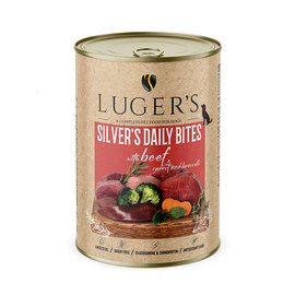 Luger's Silver's Daily Bites Wet Dog Food with Beef, Carrots, and Broccoli, 400 g