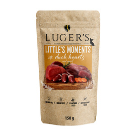 Luger's Little's Moments Wet Dog Food for Small Breeds with Duck Hearts and Carrots, 150 g